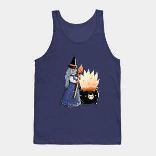 Witch with a cauldron Tank Top